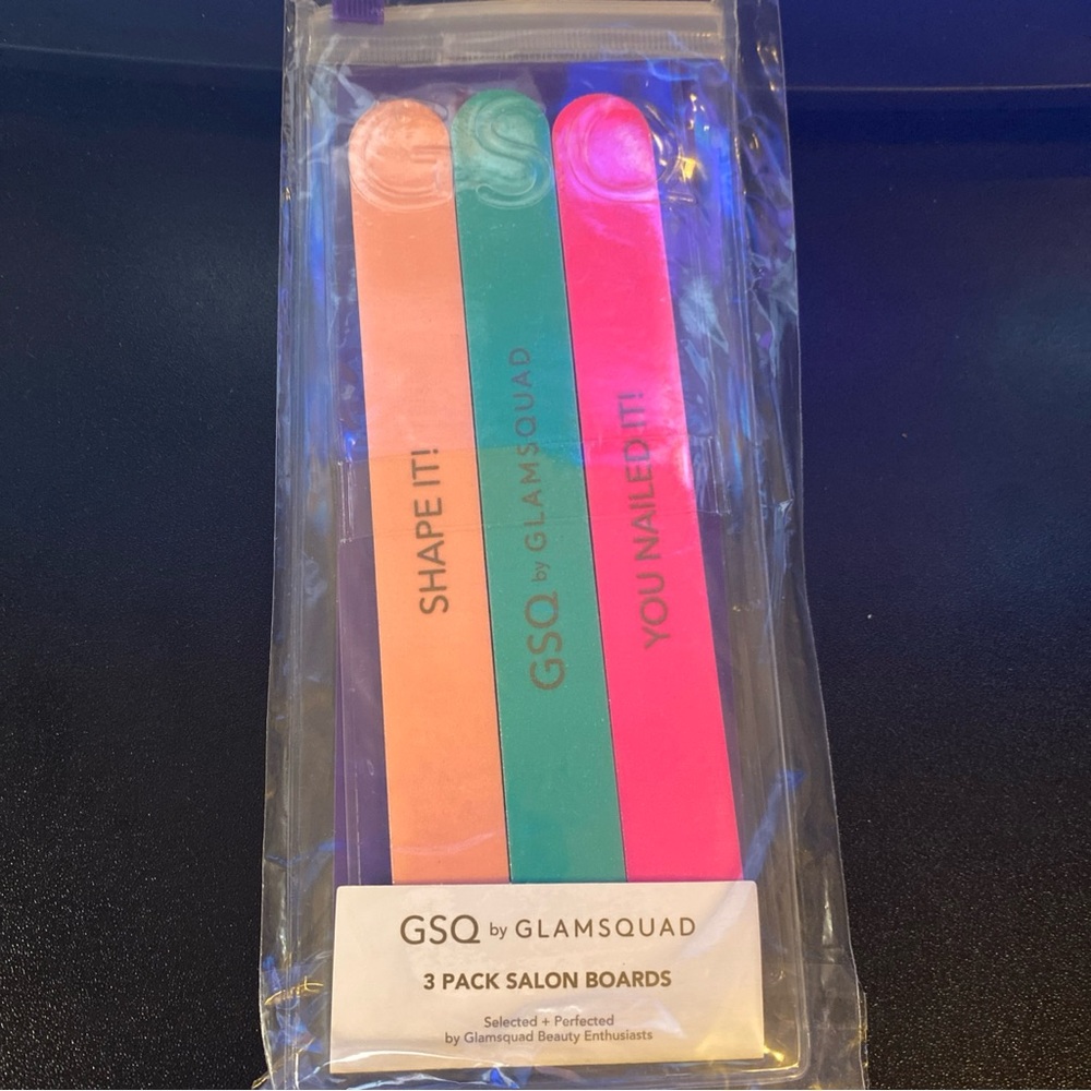 GSQ by Glamsquad 3-Pack Salon Boards Light Touch Medium Grit Double Sided